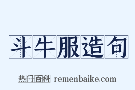 斗牛服造句是什么意思的图片